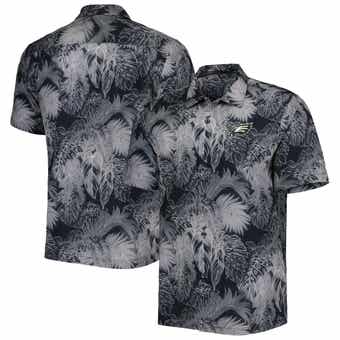 Men's Tommy Bahama Navy Houston Texans Coast Luminescent Fronds Camp  IslandZone Button-Up Shirt