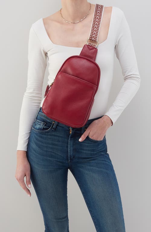 Shop Hobo Cass Leather Sling Bag In Wine