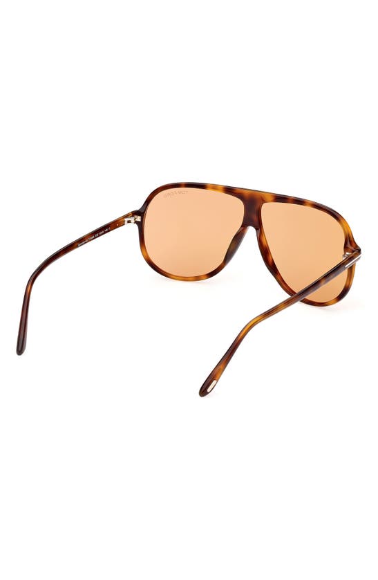 Shop Tom Ford Spencer-02 62mm Oversize Aviator Sunglasses In Blonde Havana / Brown
