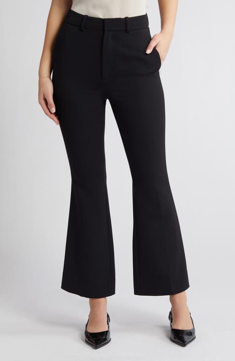 Asuncion High-Waisted Black Fitted Pants