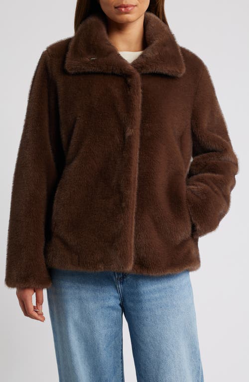 Via Spiga Faux Fur Jacket in Taupe 