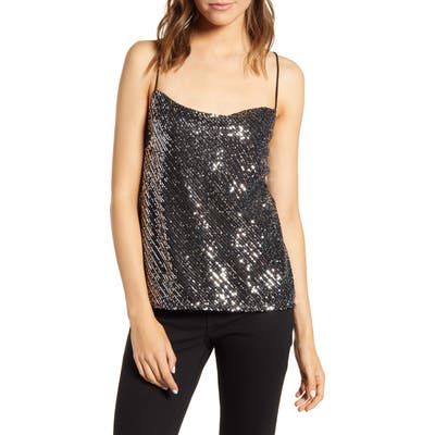 Chelsea28 Sequin Camisole, Black