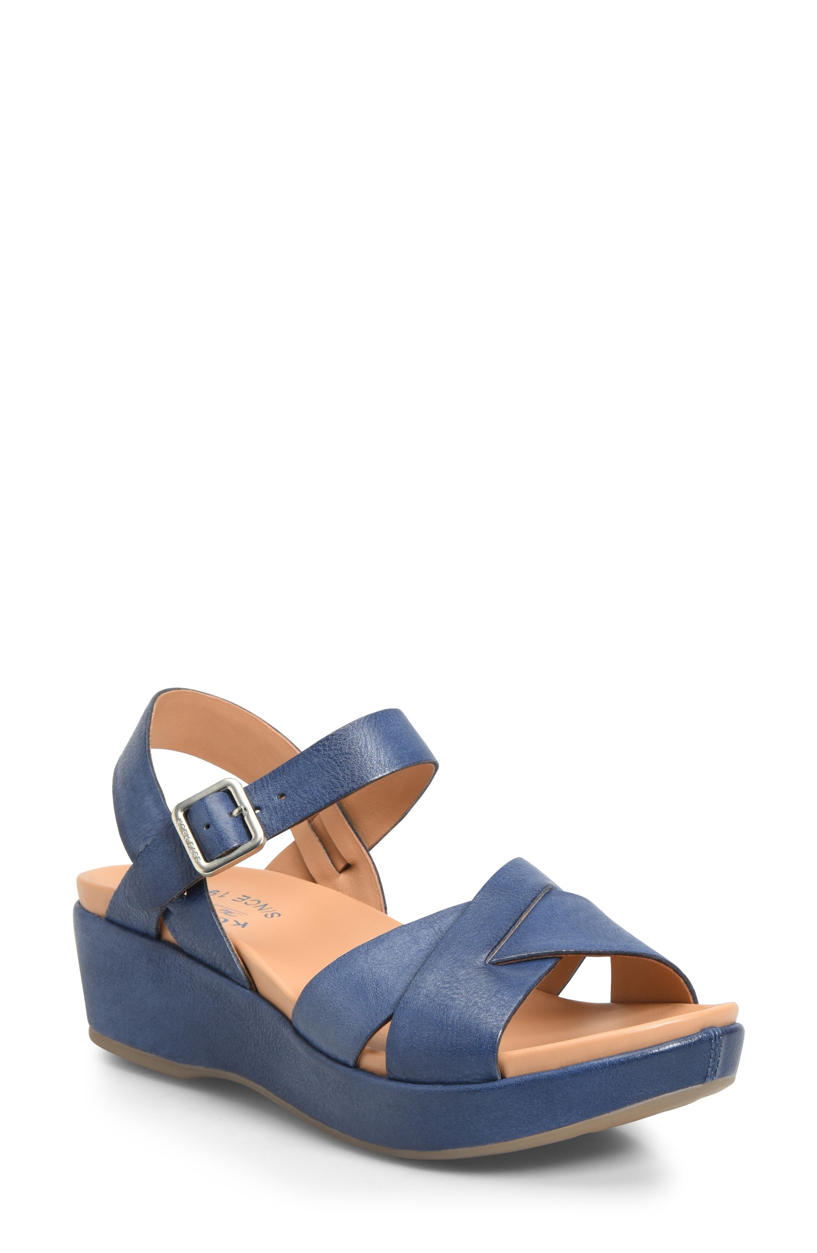 UPC 887110290329 product image for Women's Kork-Ease 'Myrna 2.0' Cork Wedge Sandal, Size 7 M - Blue | upcitemdb.com