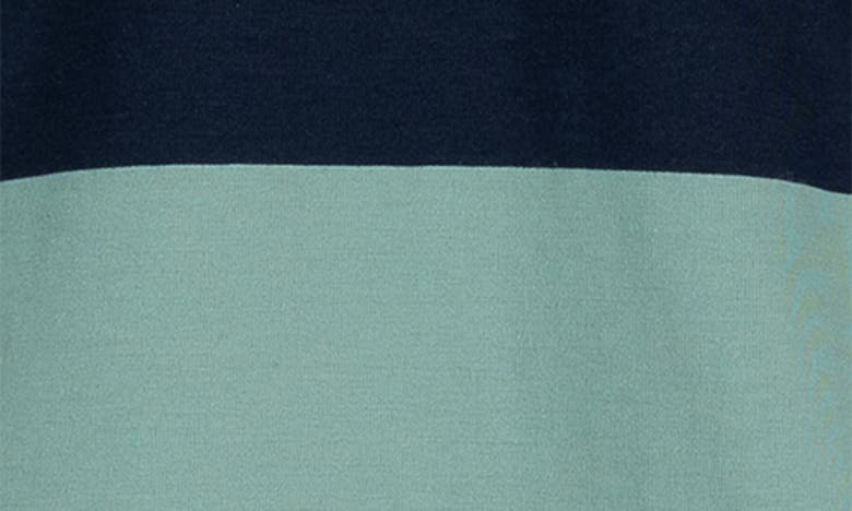 Miles The Label Stripe Rugby Romper In Teal
