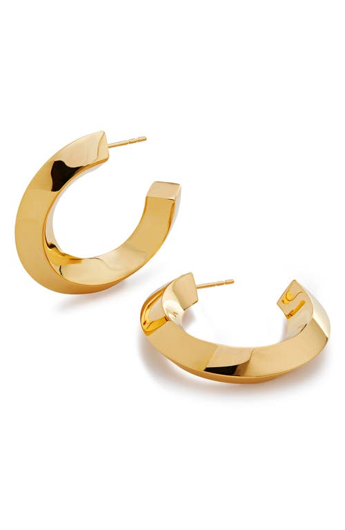 Monica Vinader Power Large Hoop Earrings in 18Ct Gold Vermeil at Nordstrom