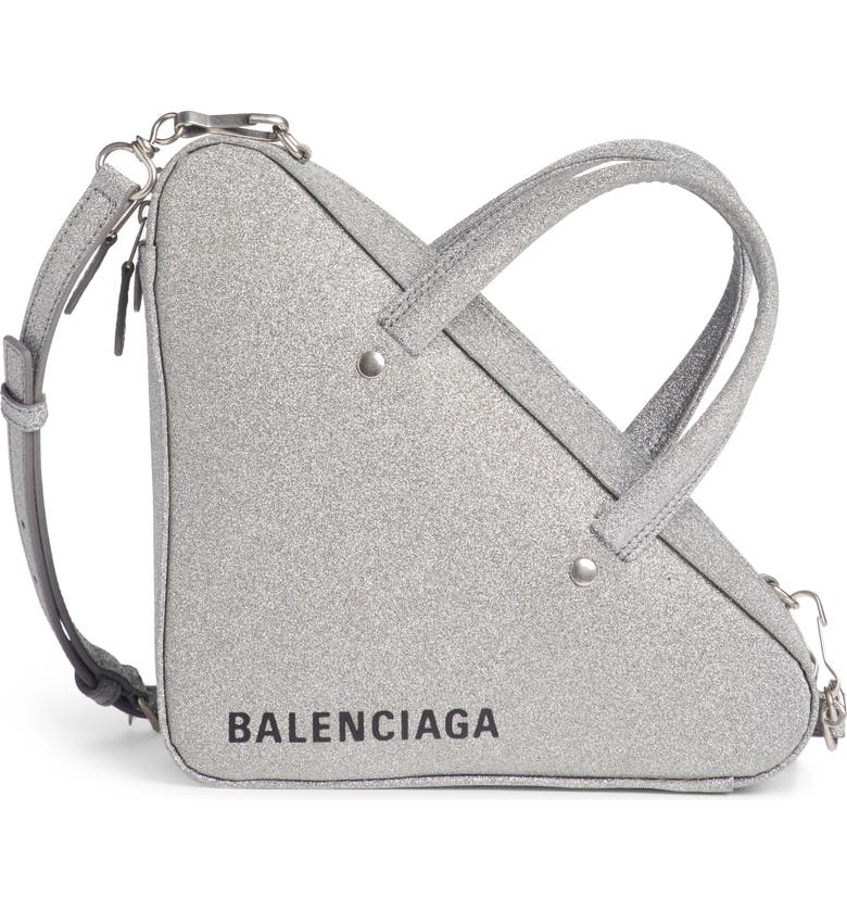 Balenciaga Extra Small Glitter Triangle Leather Bag | Nordstrom