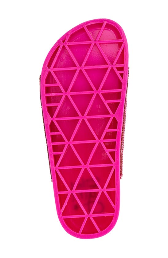 Shop Olivia Miller Kids' Omg Crystal Jelly Slide Sandal In Fuchsia