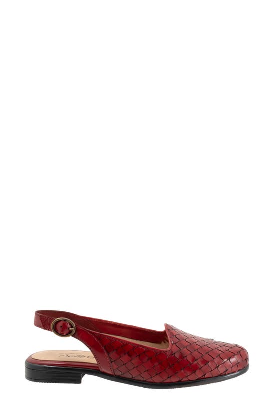 Trotters Lea Slingback Flat In Red