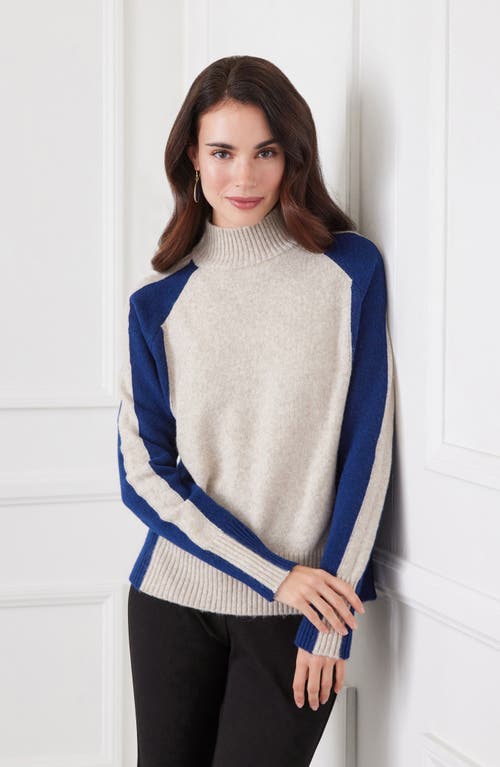 Shop Karen Kane Colorblock Mock Neck Sweater In Multi