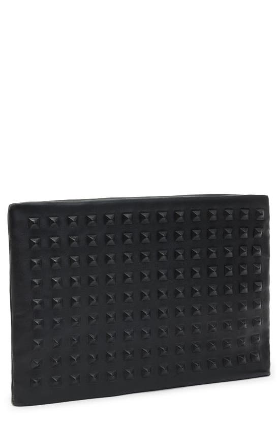 Allsaints Bettina Studded Leather Clutch In Black