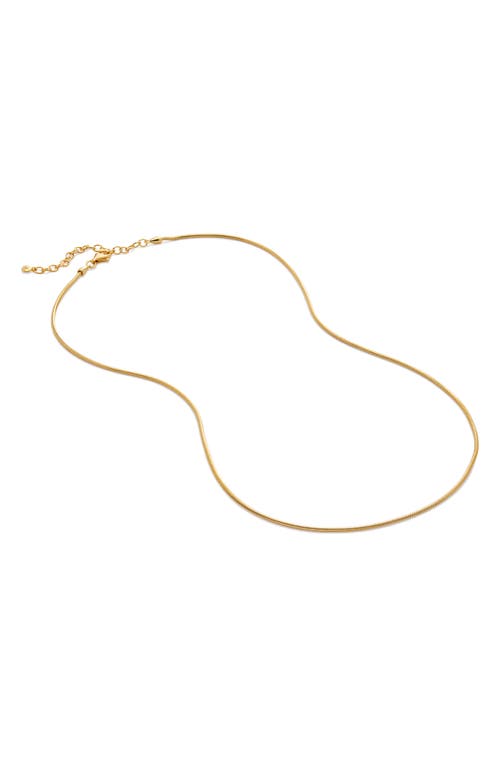 Thin Snake Chain Necklace in 18Ct Gold Vermeil
