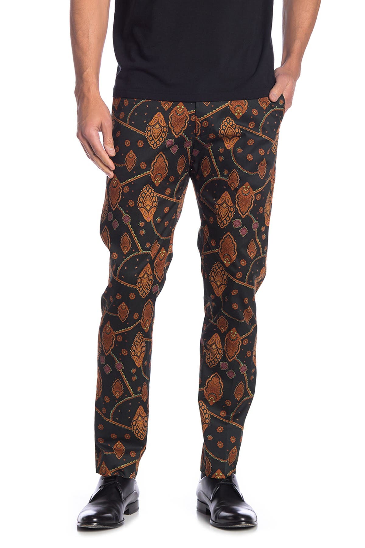 patterned chino pants