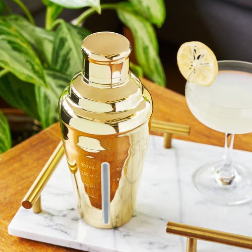 Viski Belmont Measured Cocktail Shaker In Gold