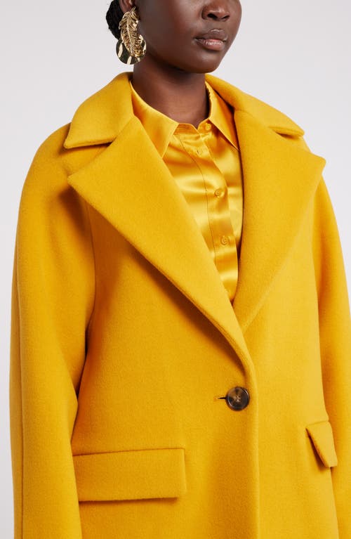 Shop Nordstrom X Harlem's Fashion Row Megan Renee Oversize Wool Coat In Yellow Gleam