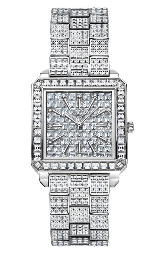 Jbw Reserve Cristal Bracelet Watch, 28mm In Silver