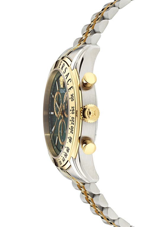 Shop Versace Master Chronograph Bracelet Watch, 44mm In Stainless Steel