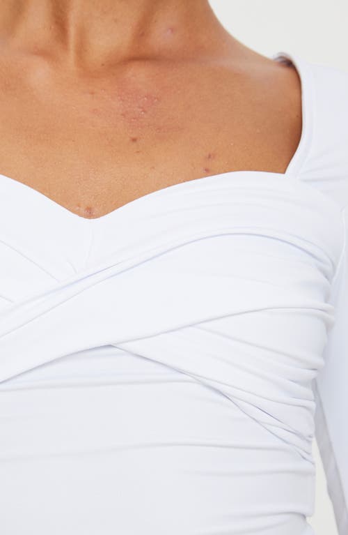 Princess Polly Dunford Crossover Long Sleeve Top In White