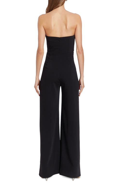 Shop Amanda Uprichard Strapless Puzzle Jumpsuit In Black