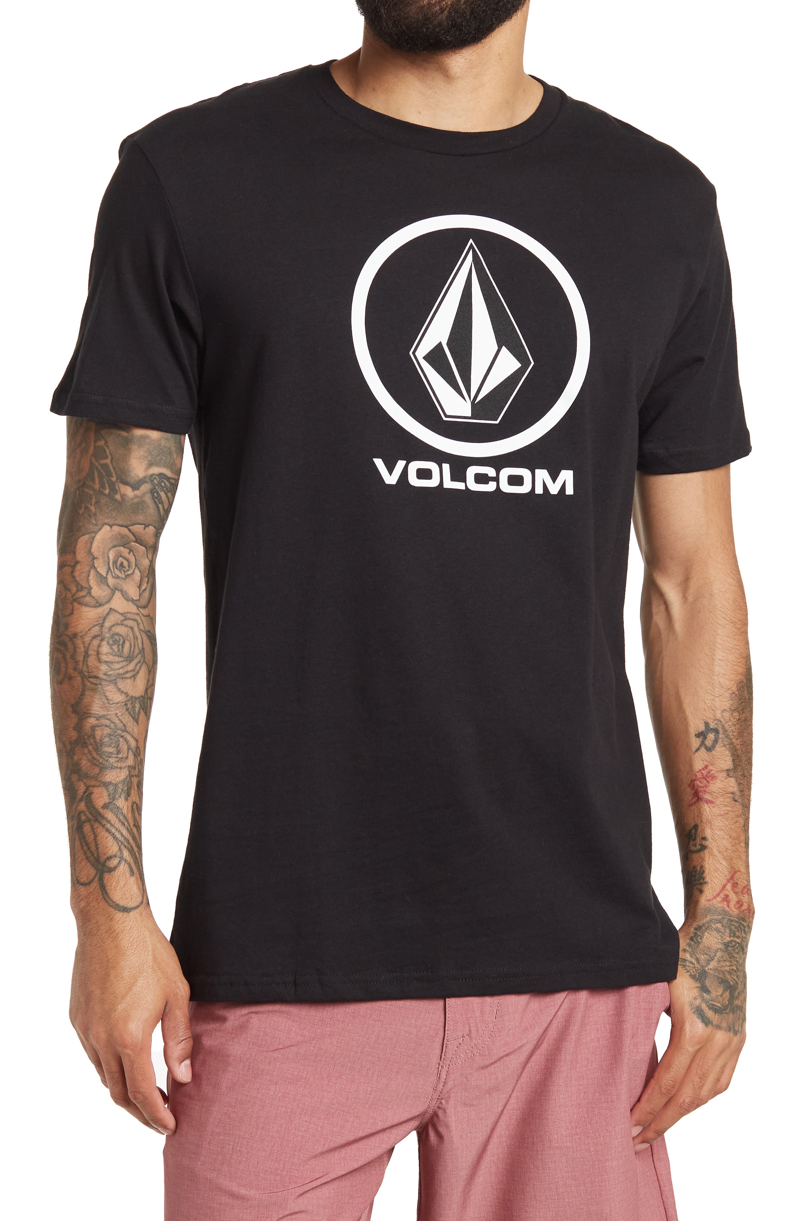 Volcom Mens Point Place Short Sleeve Knit Crew Shirt