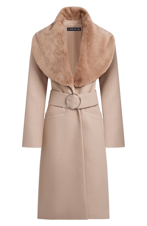 Lioness Endless Belted Coat In Tan