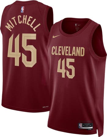 Unisex Nike Donovan Mitchell Burgundy Cleveland Cavaliers Swingman Jersey - Icon Edition