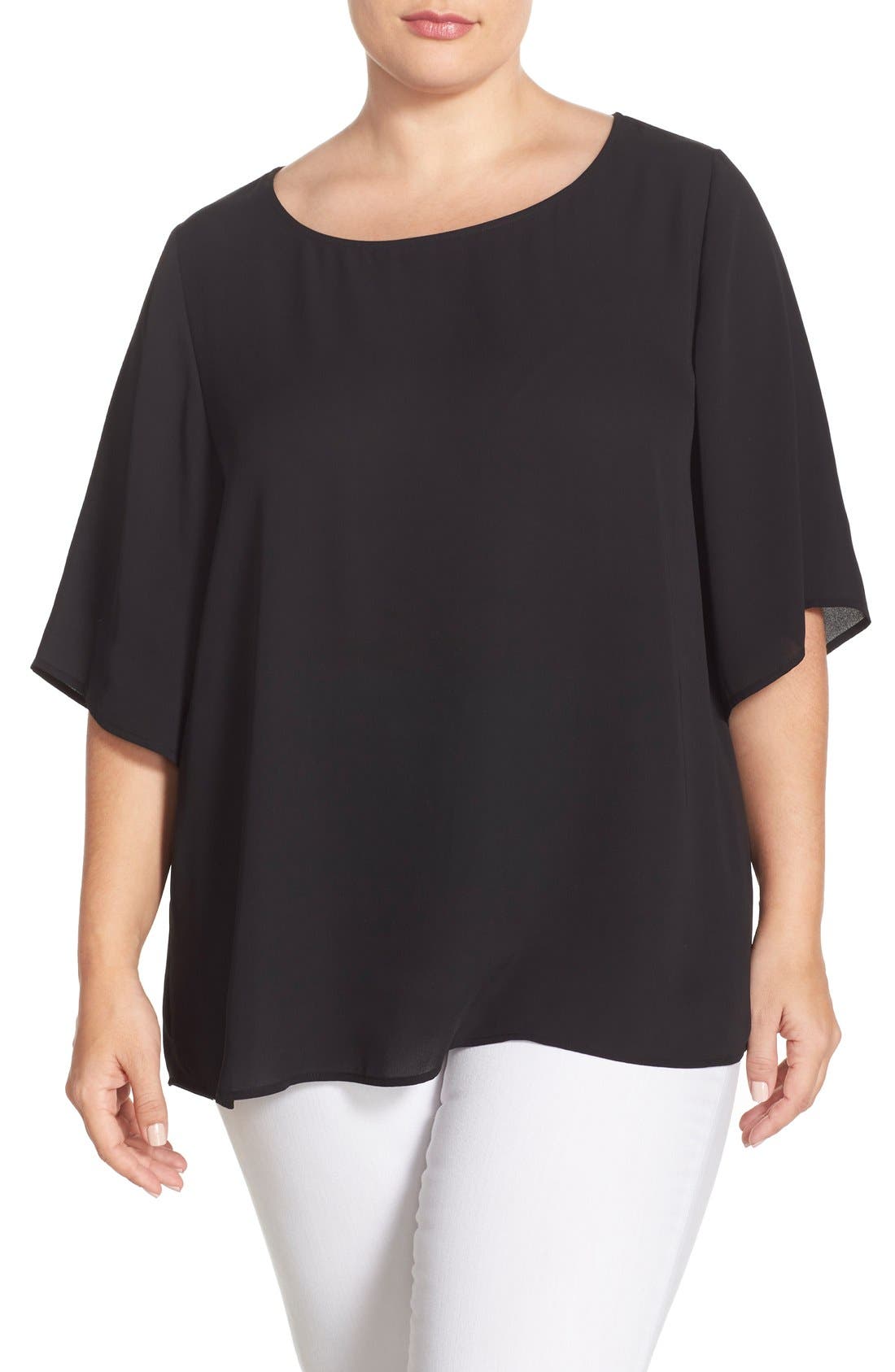 Sejour Kimono Sleeve Blouse (Plus Size) Nordstrom