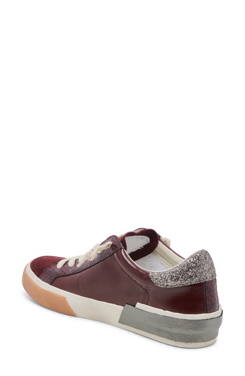 Shop Dolce Vita Zina Sneaker In Burgundy Crinkle Patent