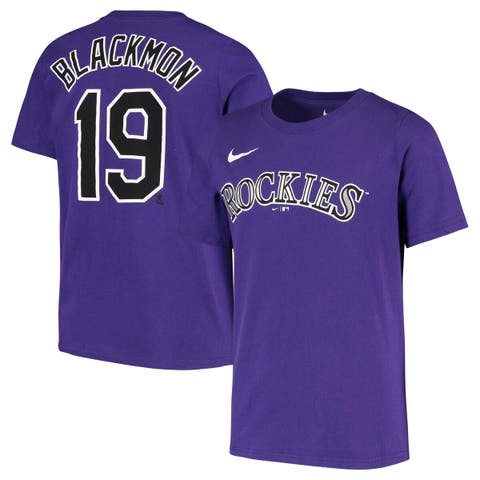 Men's Colorado Rockies Majestic Black/Purple 2018 Players