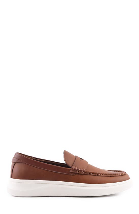 Shop Aldo Zayne Penny Loafer In Tan Synthetic Smooth