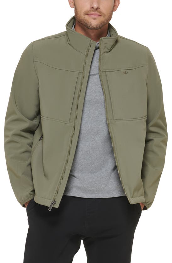 Shop Dockers ® Water Resistant Soft Shell Jacket In Sage
