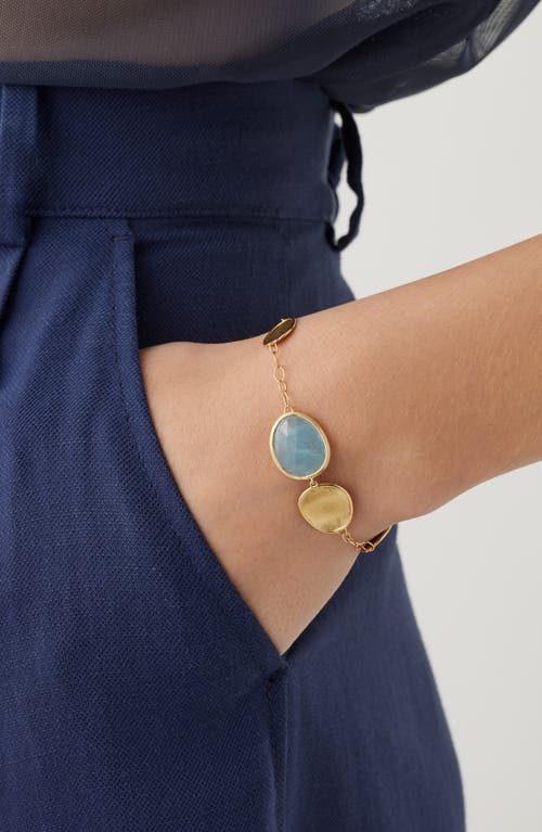 Marco Bicego Aquamarine Station Bracelet In 18k Yellow Gold