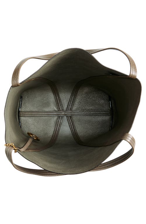 Chloé Large Spin Leather Tote In Flannel Grey