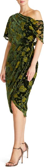 Theia Maia One-Shoulder Velvet Dress | Nordstrom