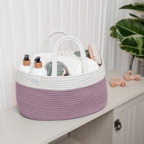 Shop Comfy Cubs Rope Diaper Caddy Organizer In Mauve