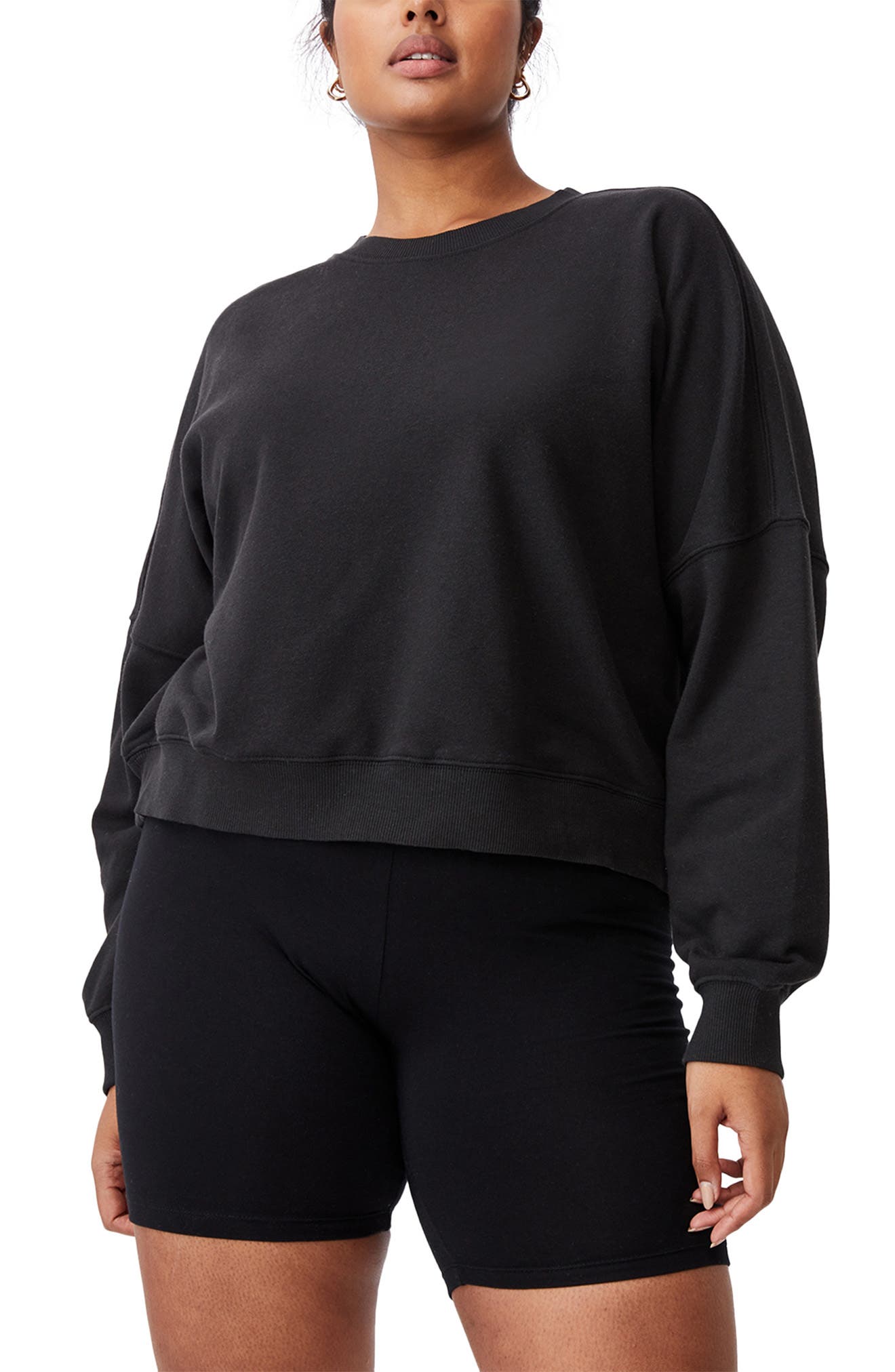 COTTON ON HARPER CREW NECK CROPPED PULLOVER,9357067174368