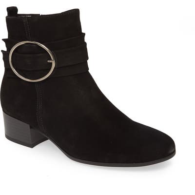 Gabor Buckle Strap Bootie, Black