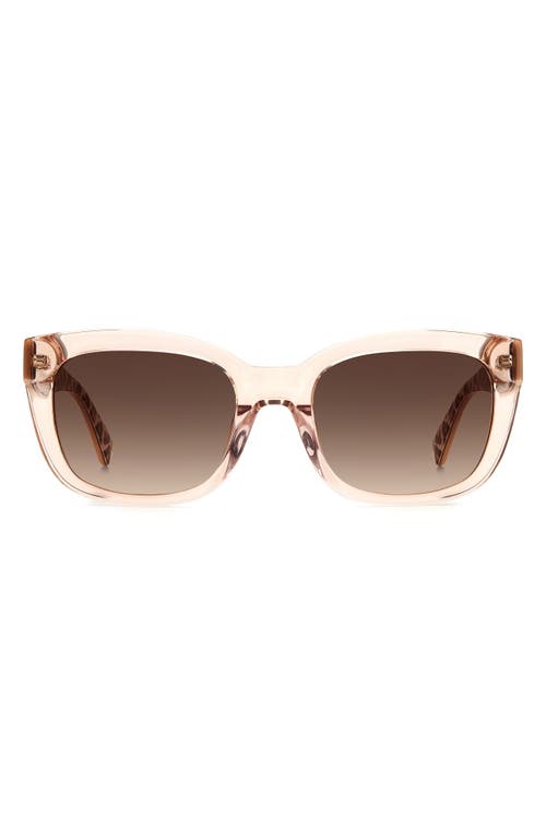 Shop Kate Spade New York Tammy 53mm Rectangular Sunglasses In Beige/brown Gradient