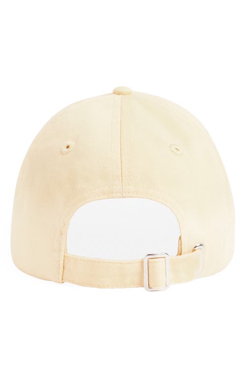 Shop Favorite Daughter Classic Logo Cotton Twill Baseball Cap In Buttercream/whit