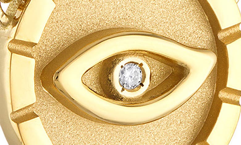 Shop Pamela Zamore Protection Diamond Evil Eye Pendant Necklace In Gold