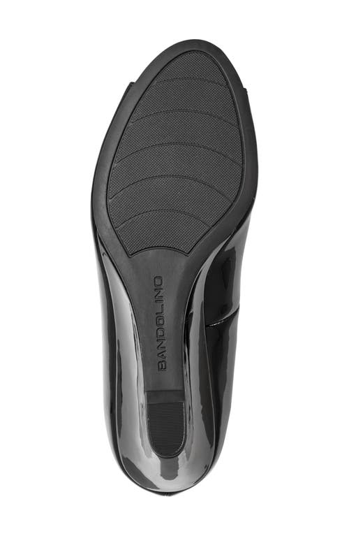 BANDOLINO BANDOLINO TUFF LOVE PEEP TOE PATENT WEDGE PUMP