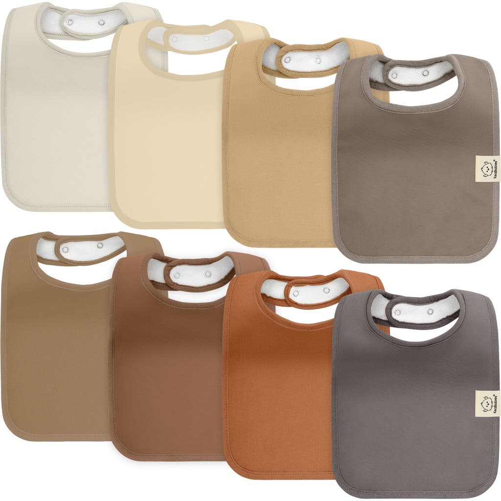 Keababies 8-pack Coast Drool Bibs In Terracotta