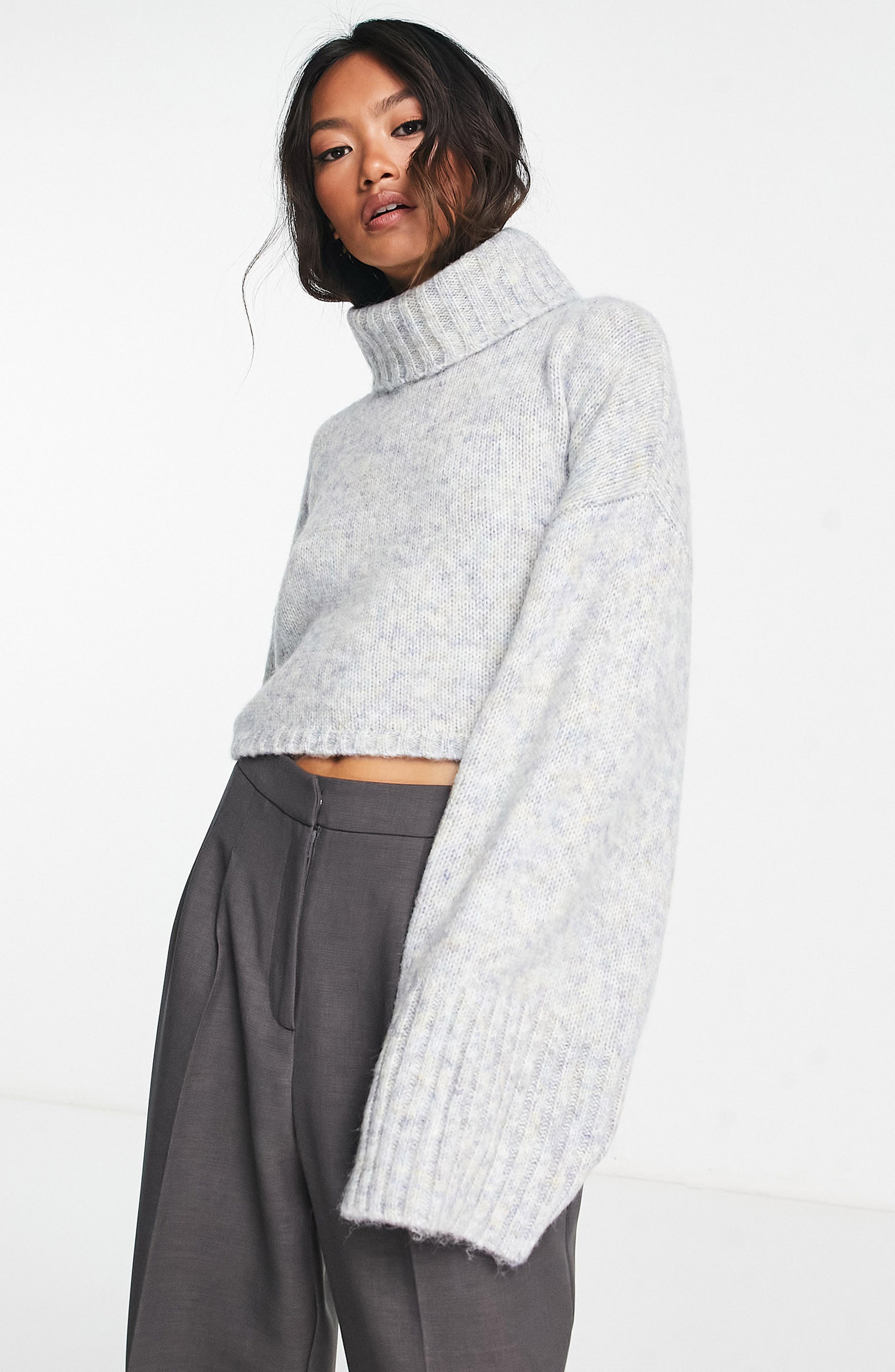 Topshop Super Crop Turtleneck Sweater 