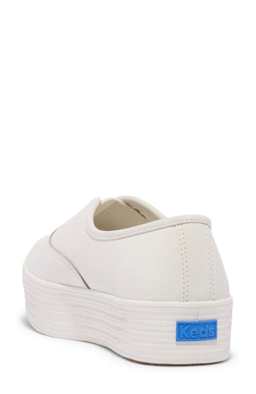 Keds ® Point Platform Slip-on Sneaker In White Leather