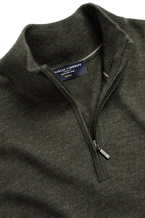 CHARLES TYRWHITT CHARLES TYRWHITT PURE MERINO ZIP NECK SWEATER