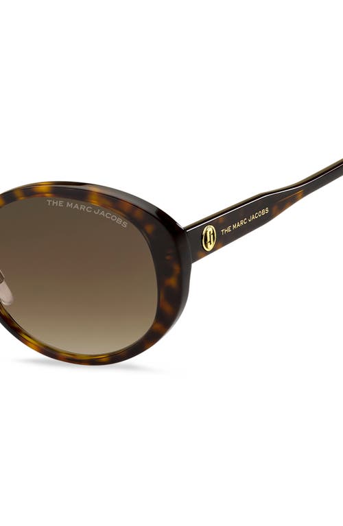 Shop Marc Jacobs 54mm Gradient Round Sunglasses In Havana/brown Gradient