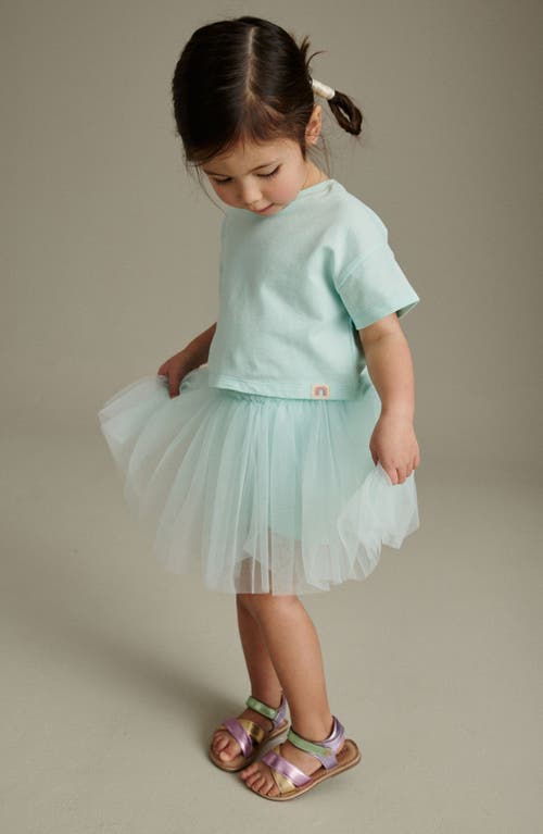 Shop Next Kids' Solid Top & Tutu Skirt Set In Aqua