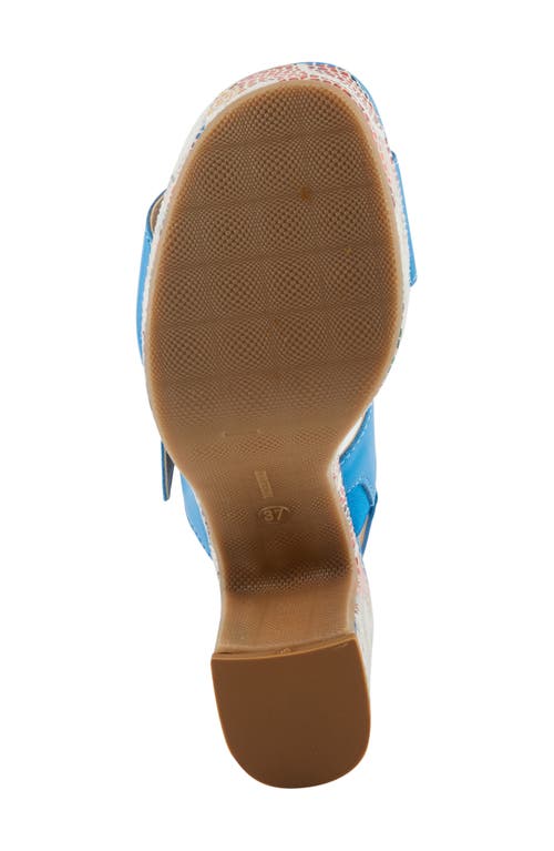Spring Step Azucar Slingback Sandal In Royal Blue Multi