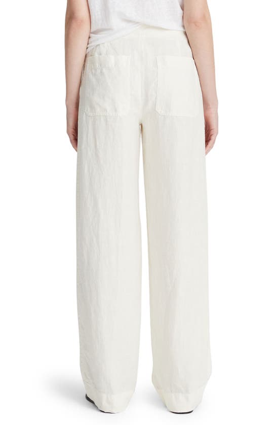 Vince Hemp Wide-leg Utility Pants In Off White