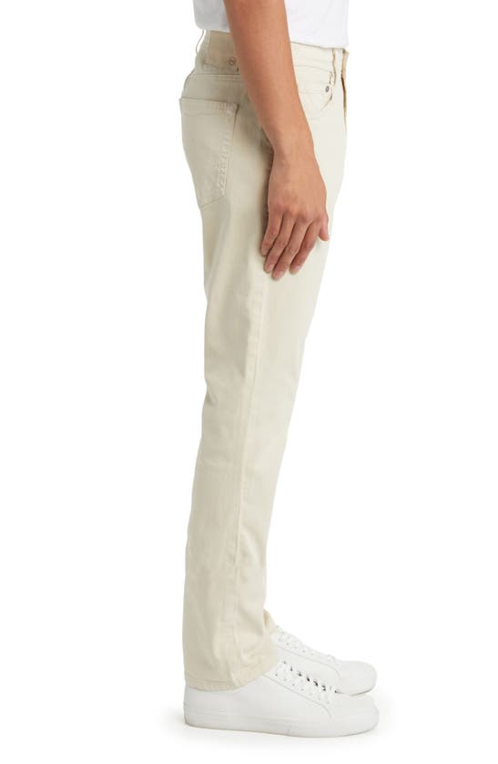 Shop Ag Everett Sueded Stretch Sateen Slim Straight Leg Pants In Dried Spring