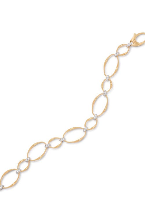 Shop Marco Bicego Marrakech Onde Diamond Bracelet In Yellow/white Gold